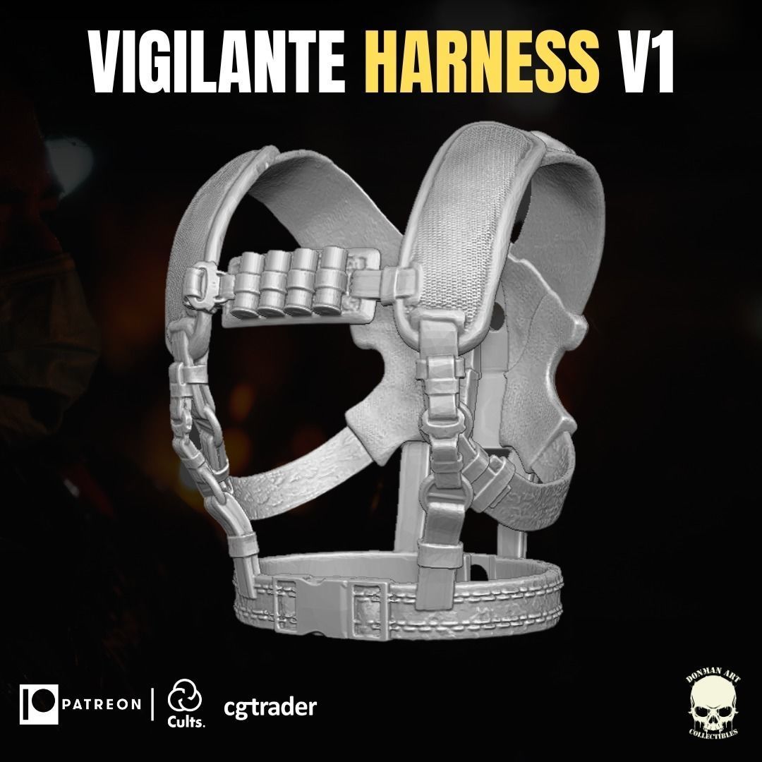 Vigilante Harness V1 Kit 3D printable file for Action Figures  3D print model_12