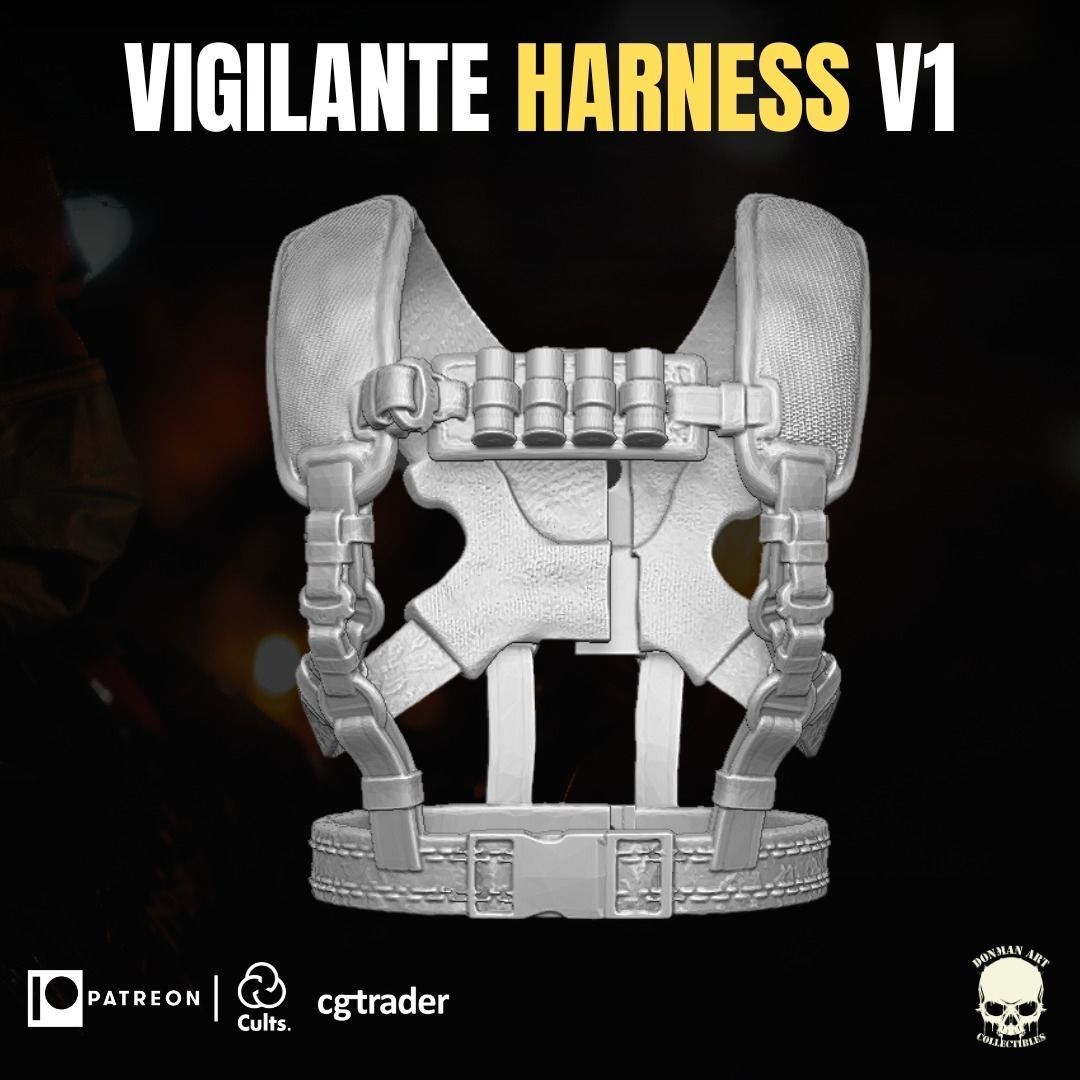 Vigilante Harness V1 Kit 3D printable file for Action Figures  3D print model_5