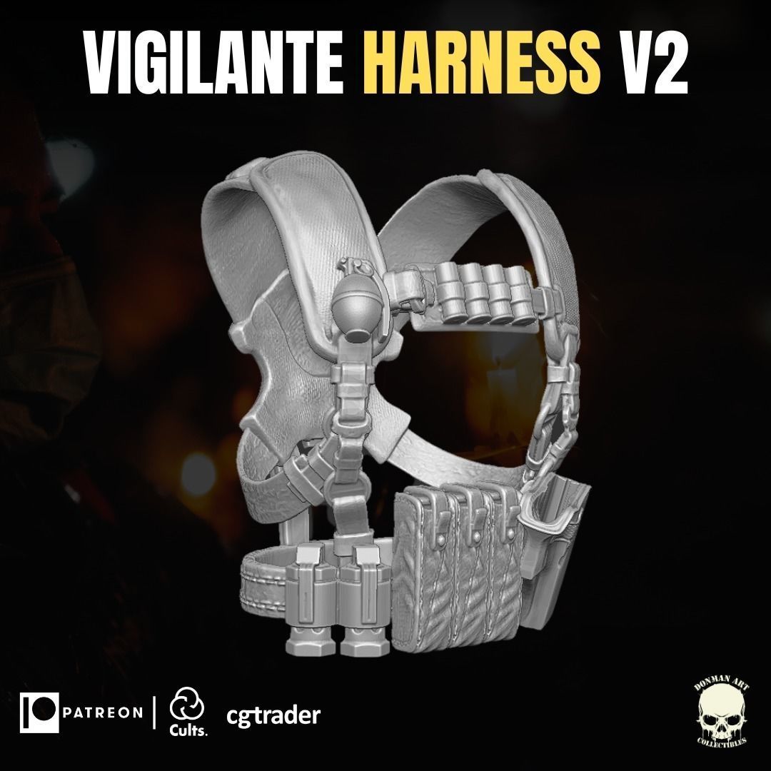 Vigilante Harness V2 Kit 3D printable file for Action Figures 3D print model_19