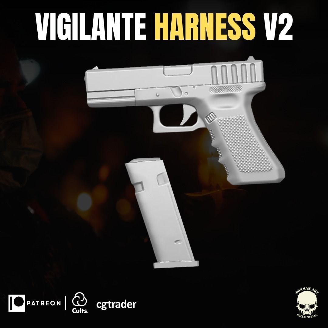Vigilante Harness V2 Kit 3D printable file for Action Figures 3D print model_9