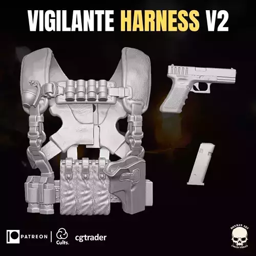 Vigilante Harness V2 Kit 3D printable file for Action Figures
