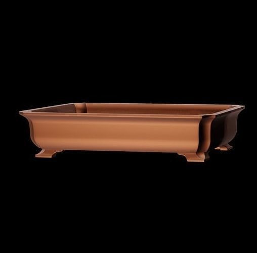 BONSAI POT RECTANGULAR 007 3D print model