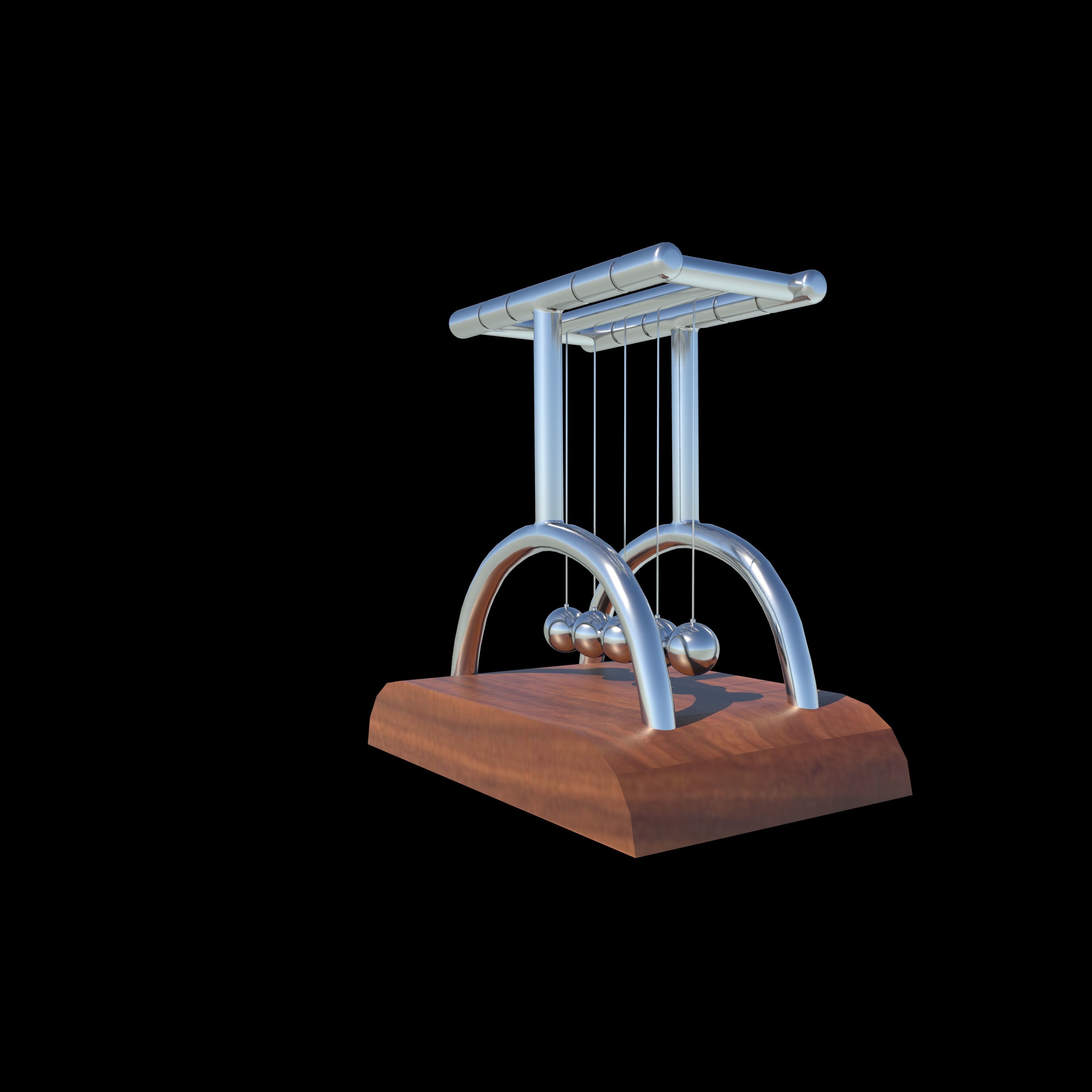 Magnetic Swinging Low-poly 3D model_1