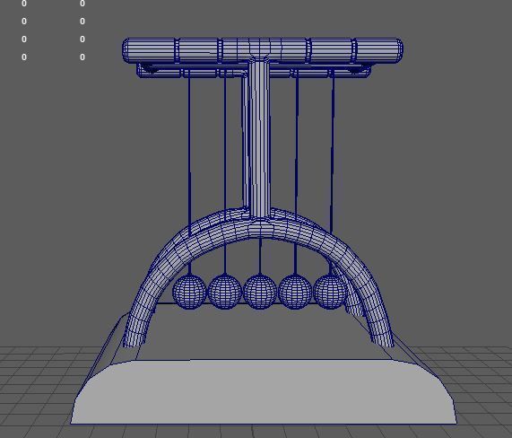 Magnetic Swinging Low-poly 3D model_10