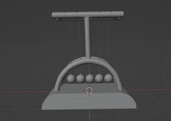 Magnetic Swinging Low-poly 3D model_11