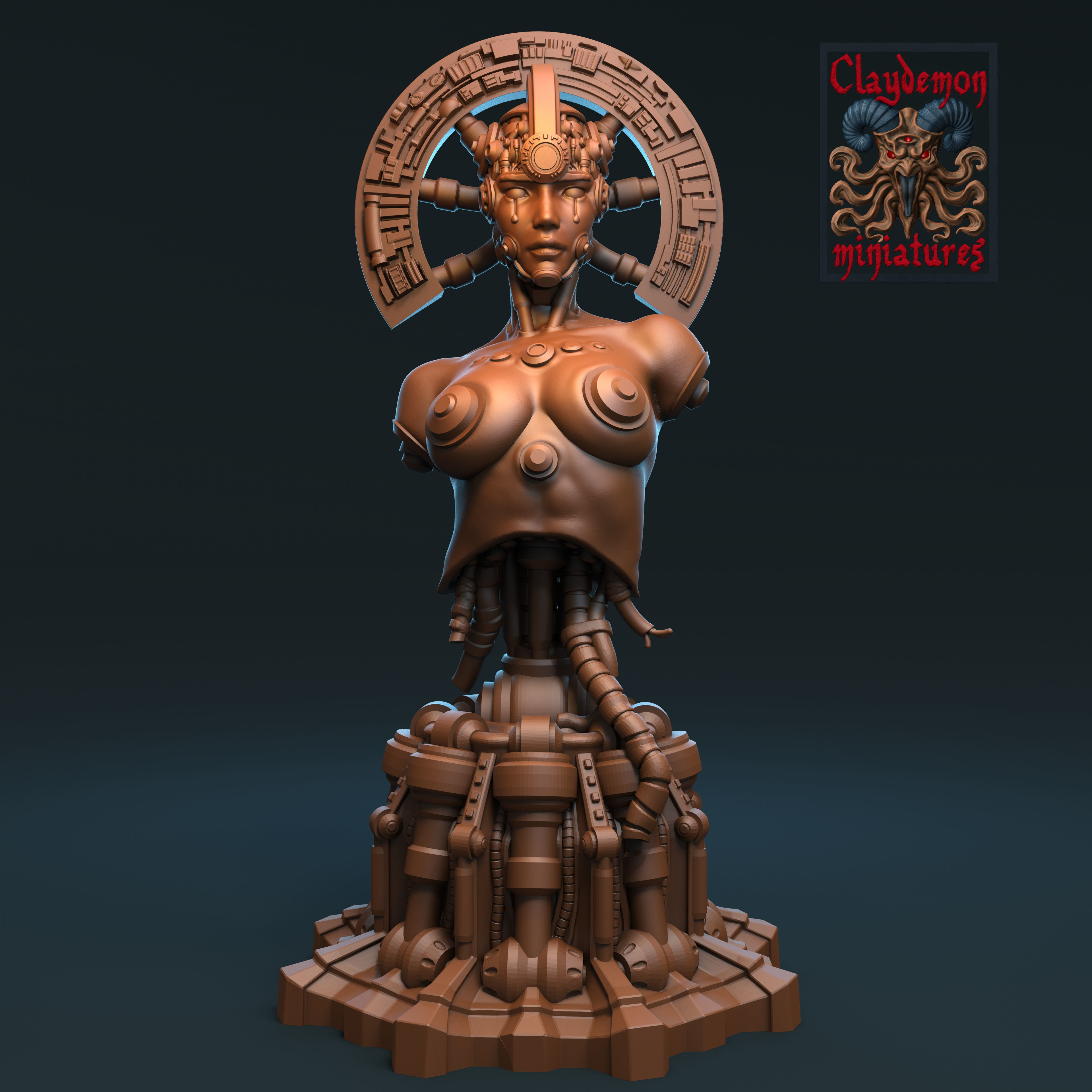 Athene-99 bust 3D print model_1