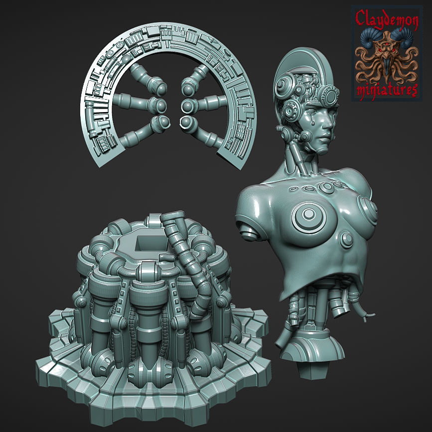 Athene-99 bust 3D print model_3