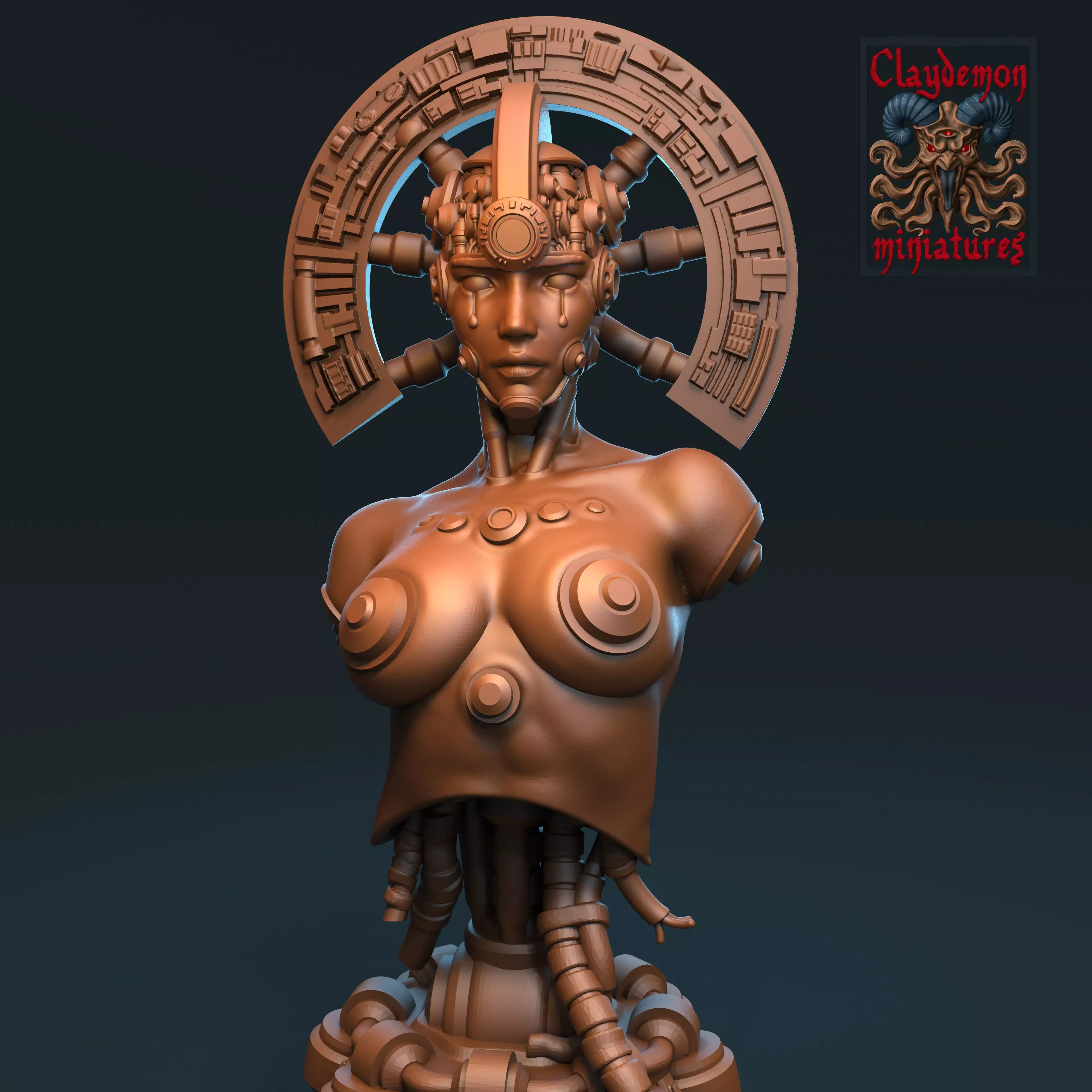 Athene-99 bust 3D print model_0