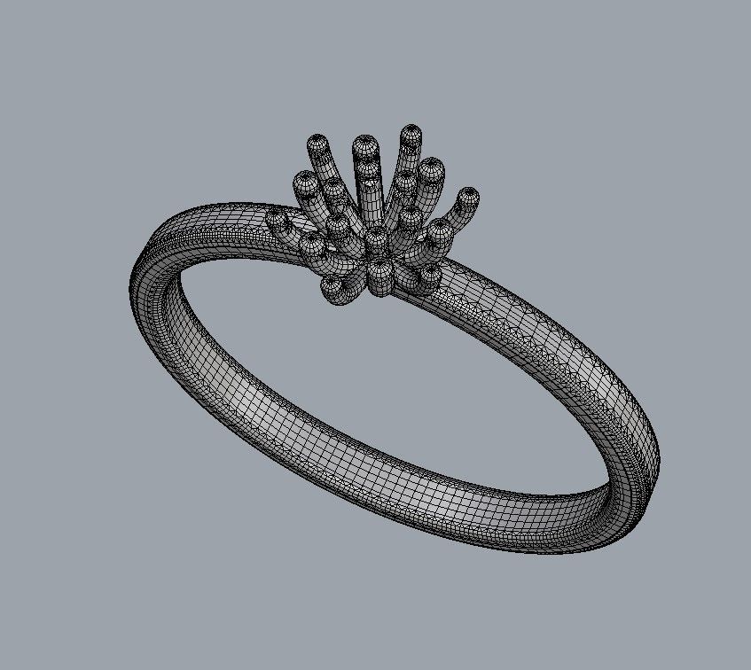 Engagement Diamond Ring 3D print model_14