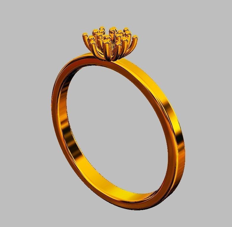 Engagement Diamond Ring 3D print model_11