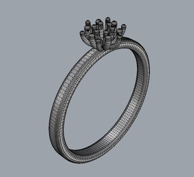 Engagement Diamond Ring 3D print model_13