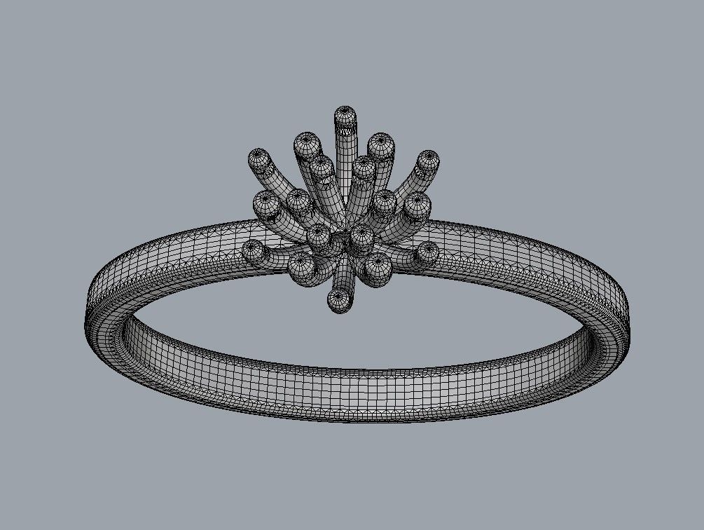 Engagement Diamond Ring 3D print model_12