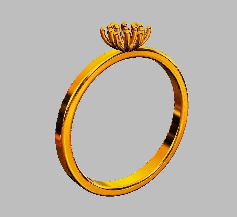 Engagement Diamond Ring 3D print model_8