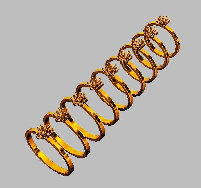 Engagement Diamond Ring 3D print model_6