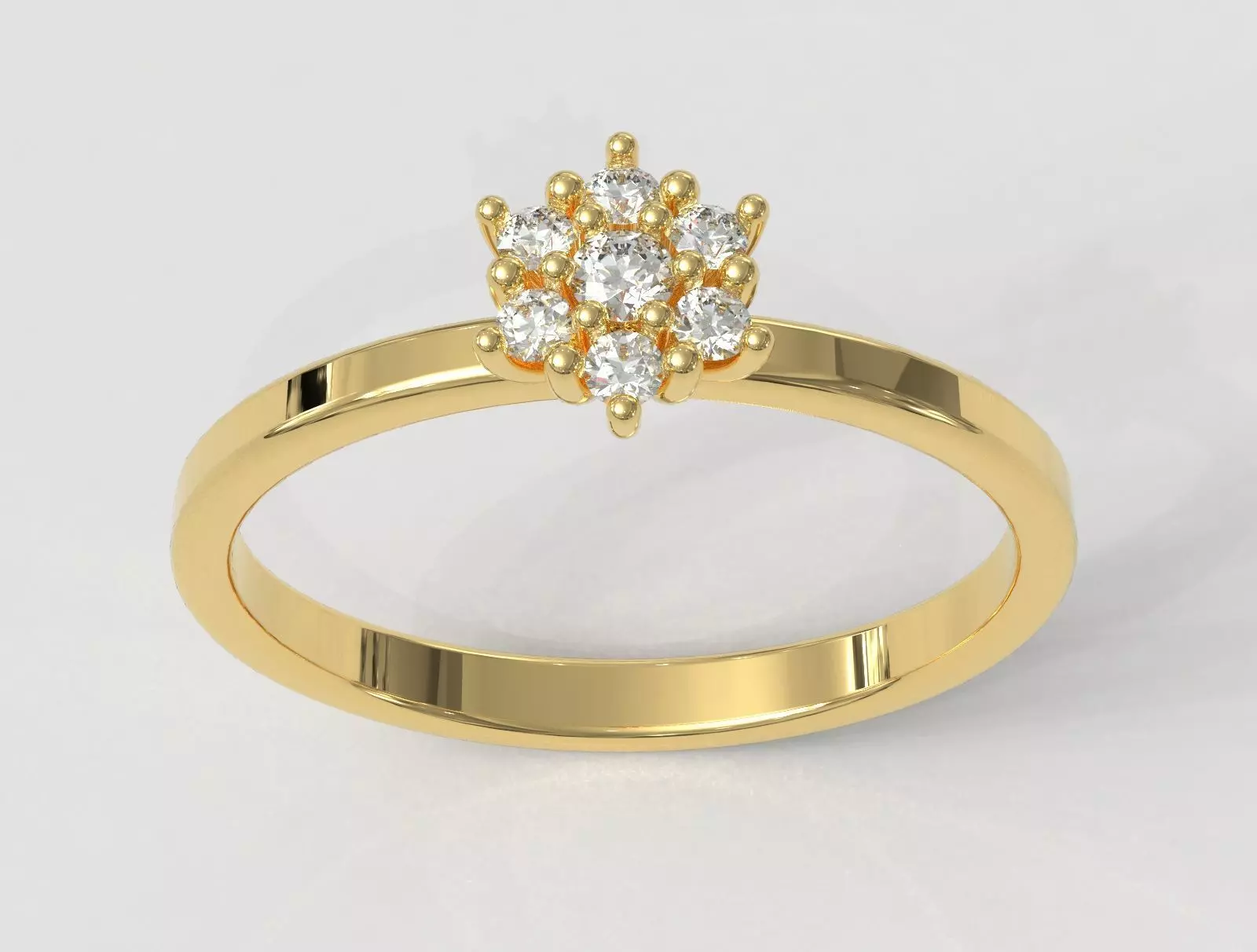 Engagement Diamond Ring 3D print model_0