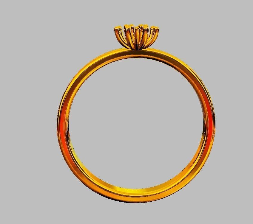 Engagement Diamond Ring 3D print model_9