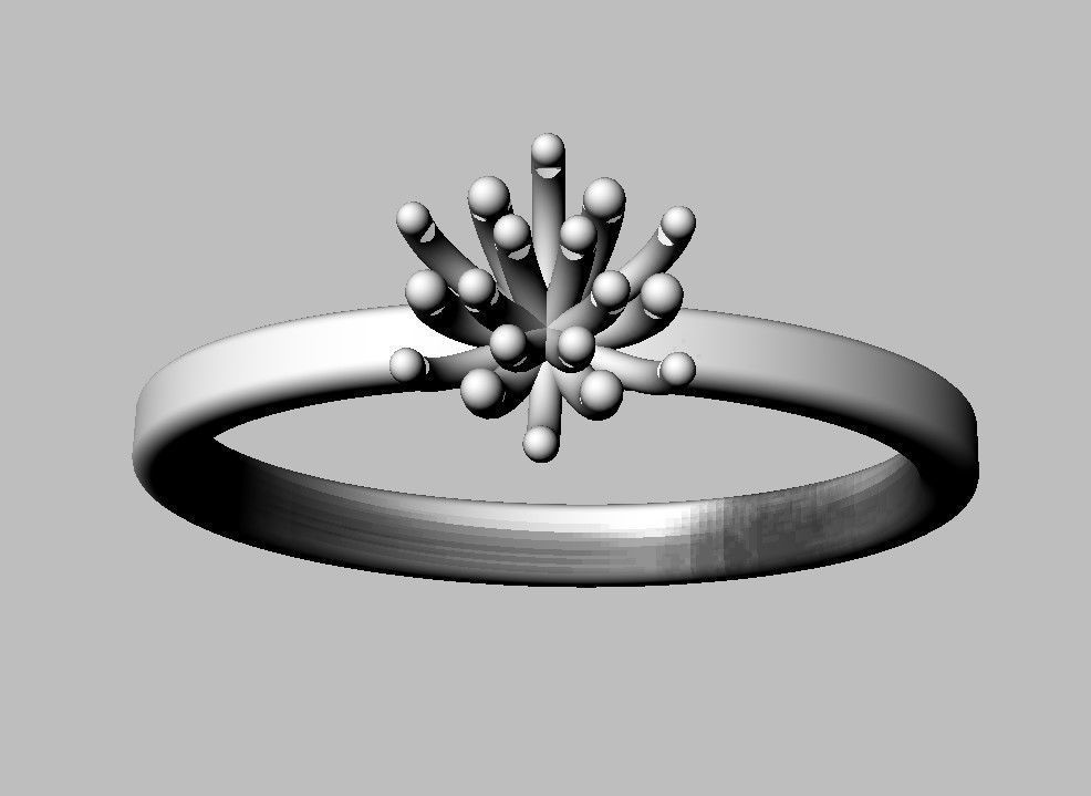 Engagement Diamond Ring 3D print model_20