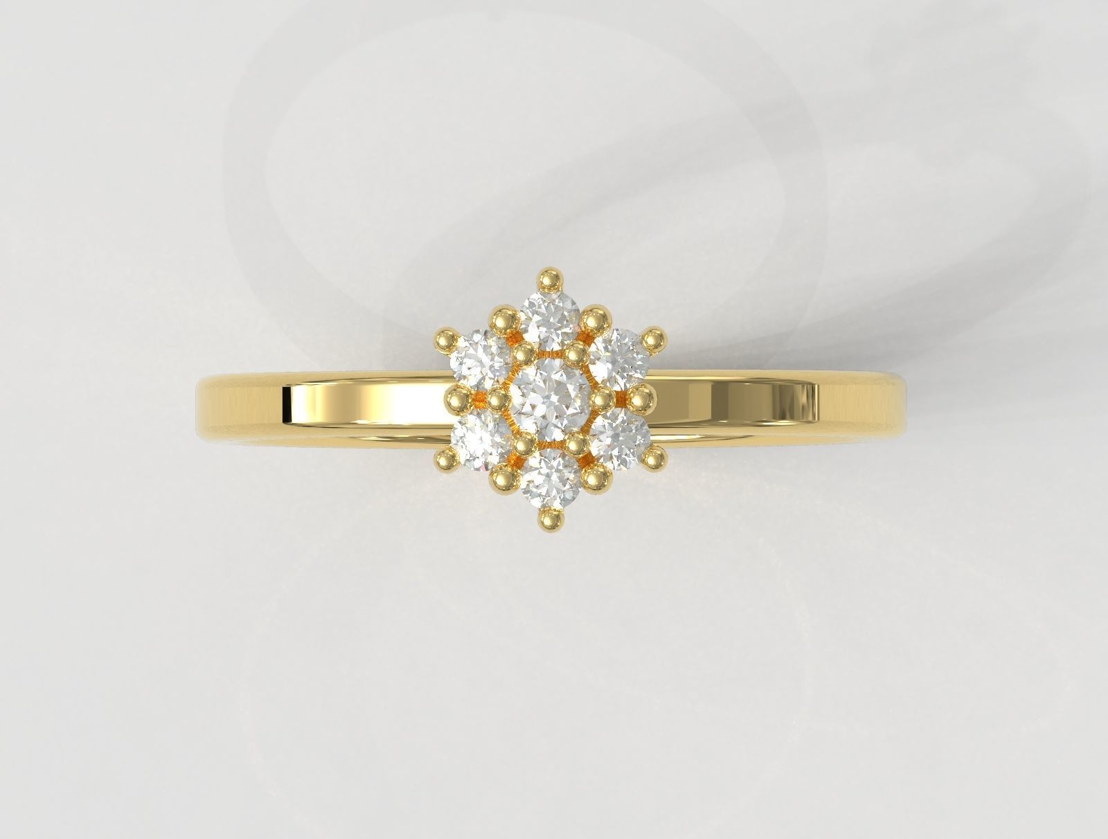 Engagement Diamond Ring 3D print model_2
