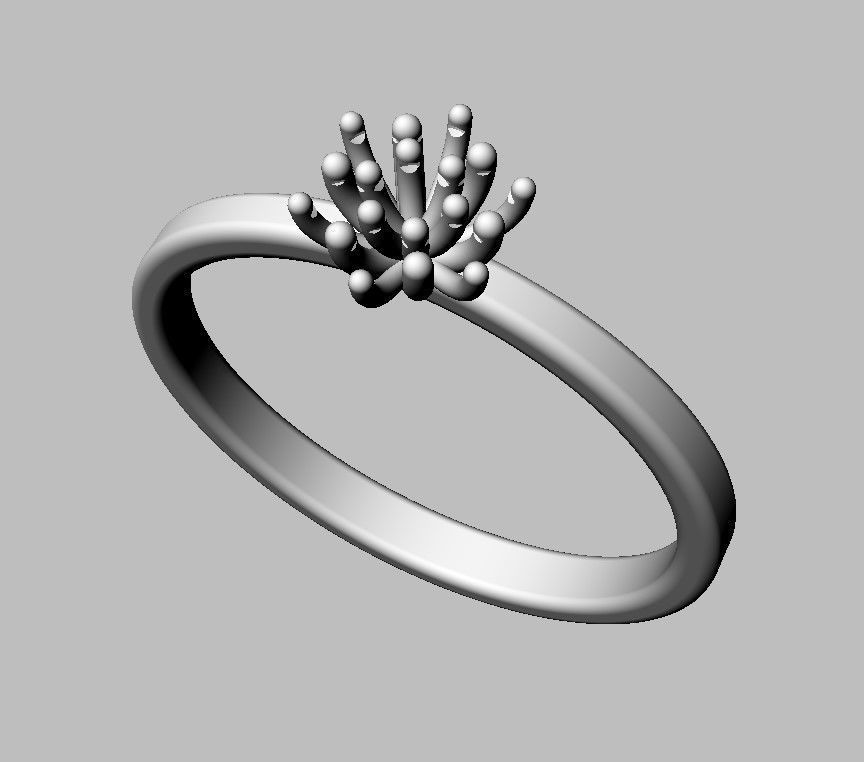 Engagement Diamond Ring 3D print model_17