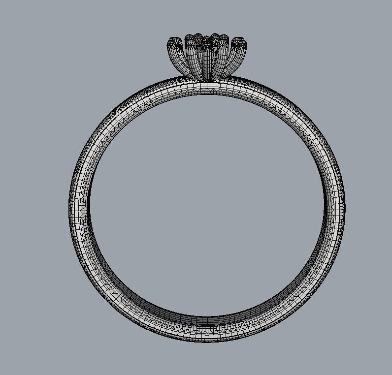 Engagement Diamond Ring 3D print model_15