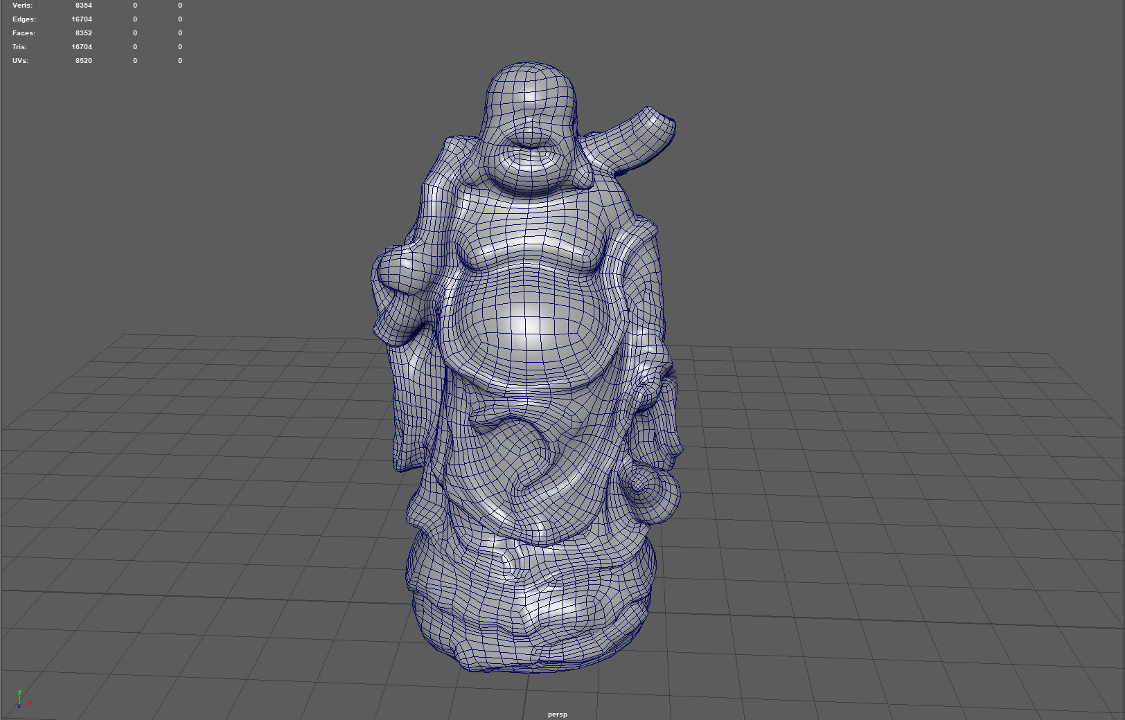 Laughing Buddha Statue Low-poly 3D model_4