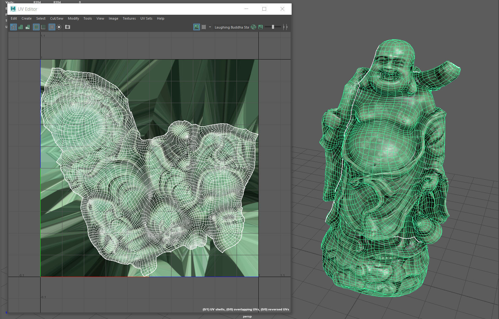 Laughing Buddha Statue Low-poly 3D model_8