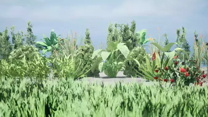 Realistic Low poly Plants Pack Low-poly 3D model
