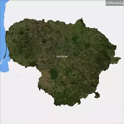 Lithuania Terrain Topography Elevation DEM Geography Landscape 3D model