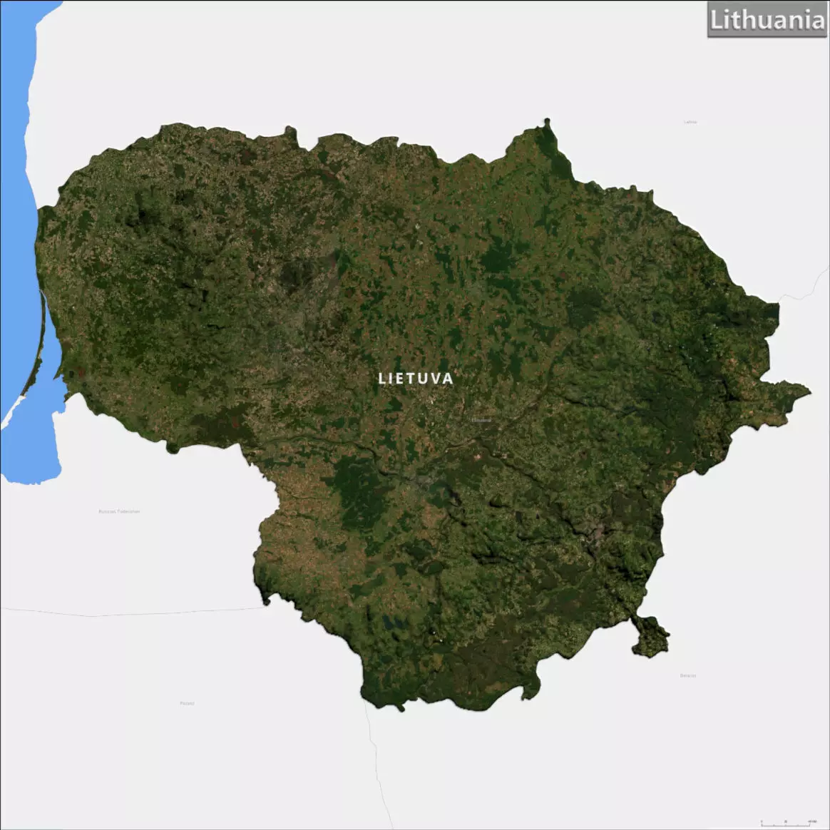 Lithuania Terrain Topography Elevation DEM Geography Landscape 3D model_0