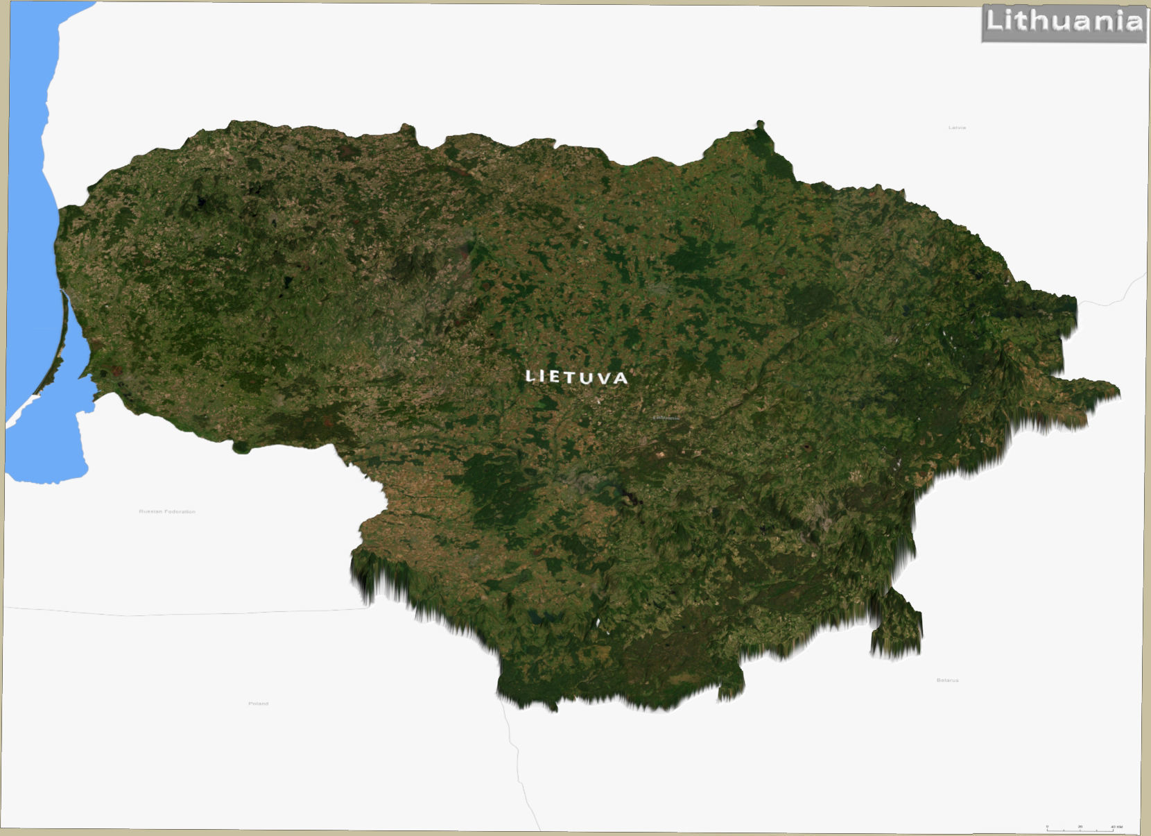 Lithuania Terrain Topography Elevation DEM Geography Landscape 3D model_1