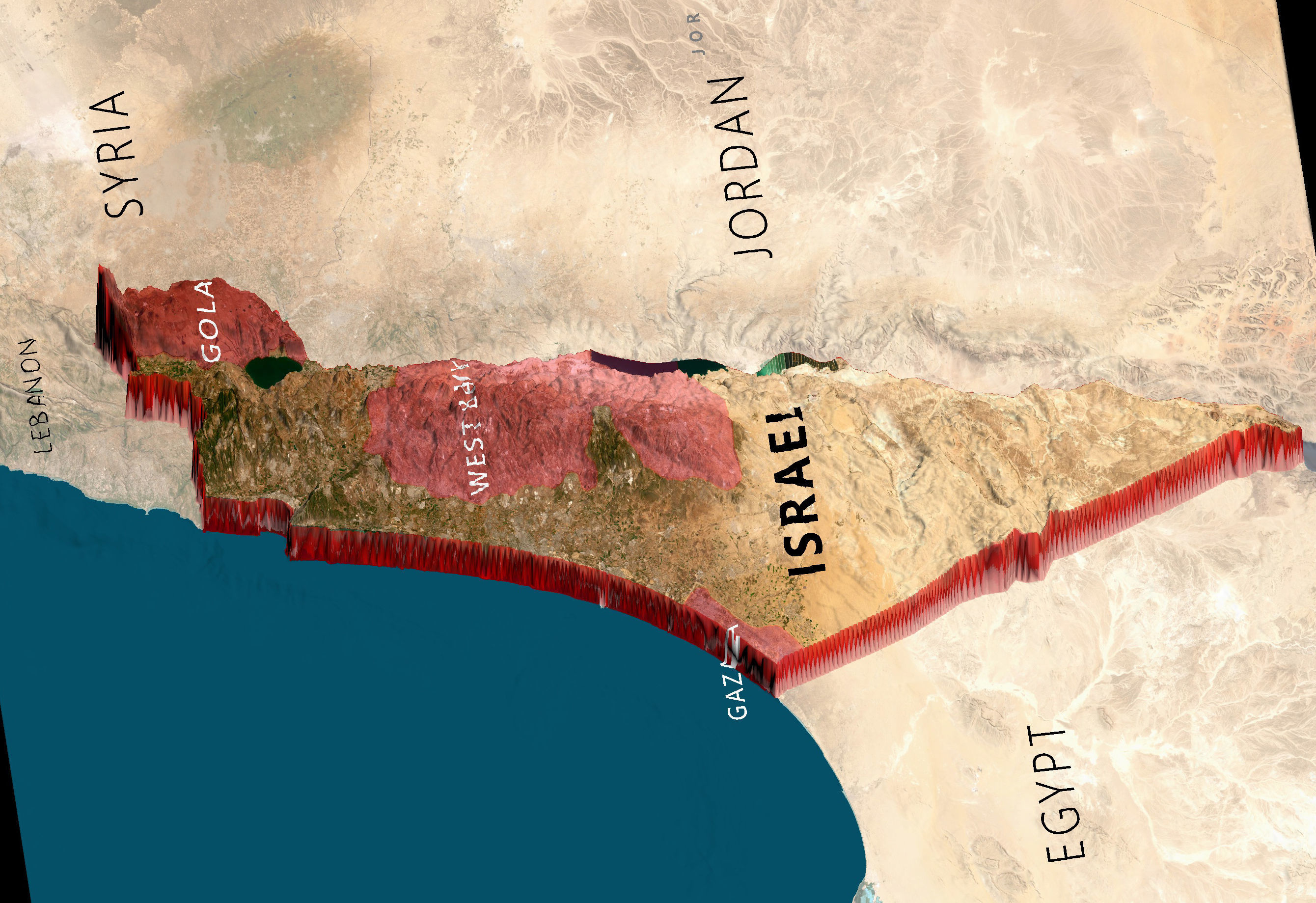 Israel Terrain Topography Elevation DEM Geography Landscape Free 3D model_2