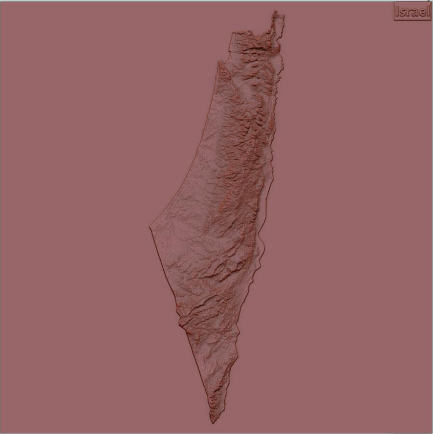 Israel Terrain Topography Elevation DEM Geography Landscape Free 3D model_5