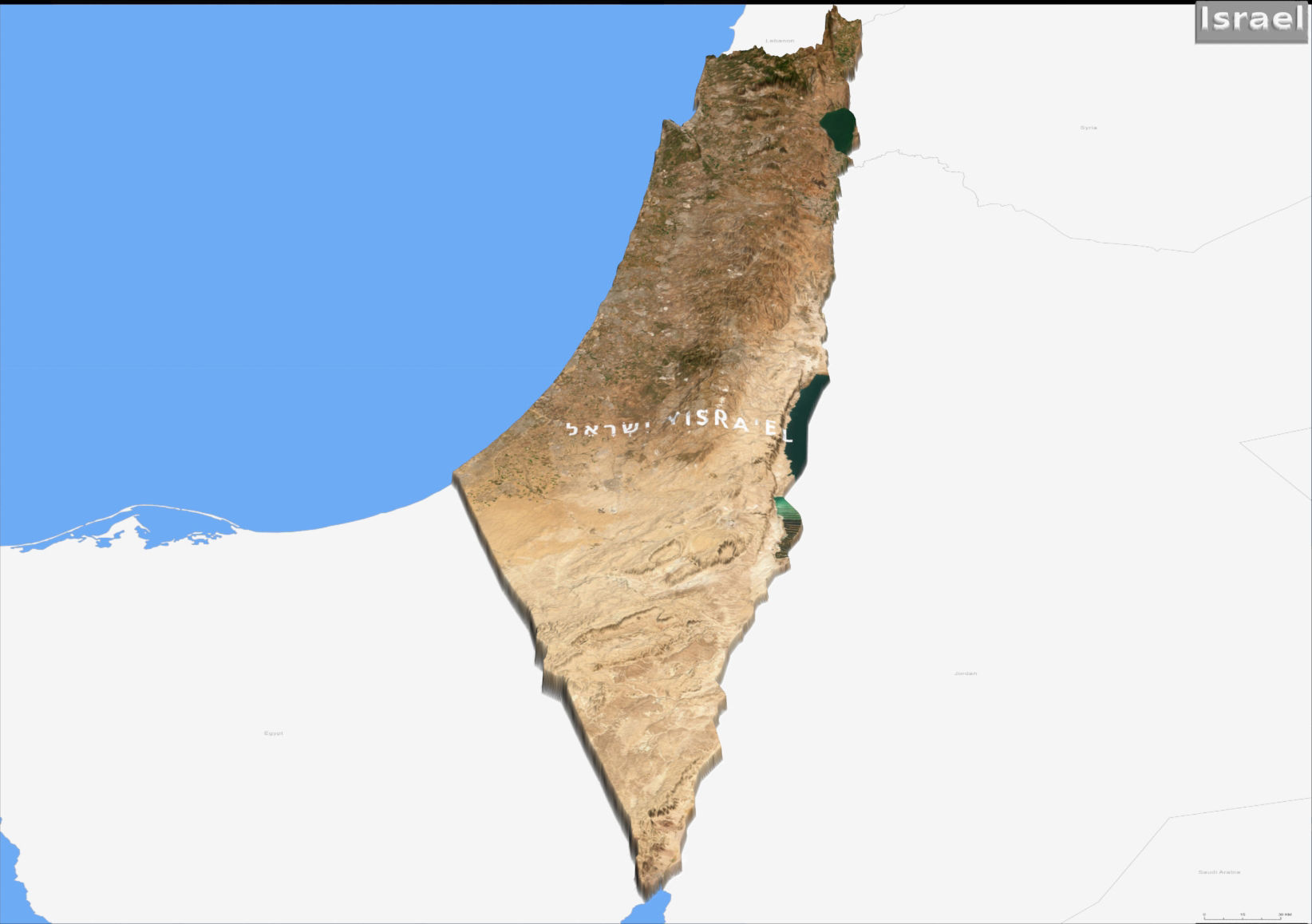 Israel Terrain Topography Elevation DEM Geography Landscape Free 3D model_7
