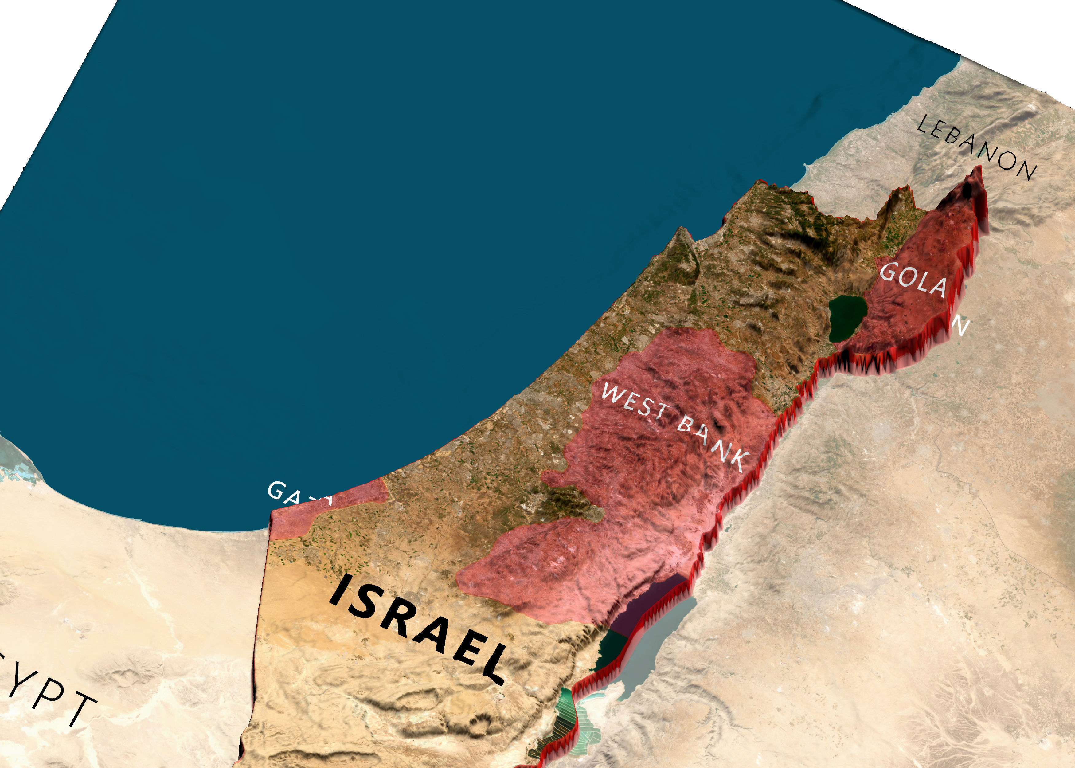 Israel Terrain Topography Elevation DEM Geography Landscape Free 3D model_4