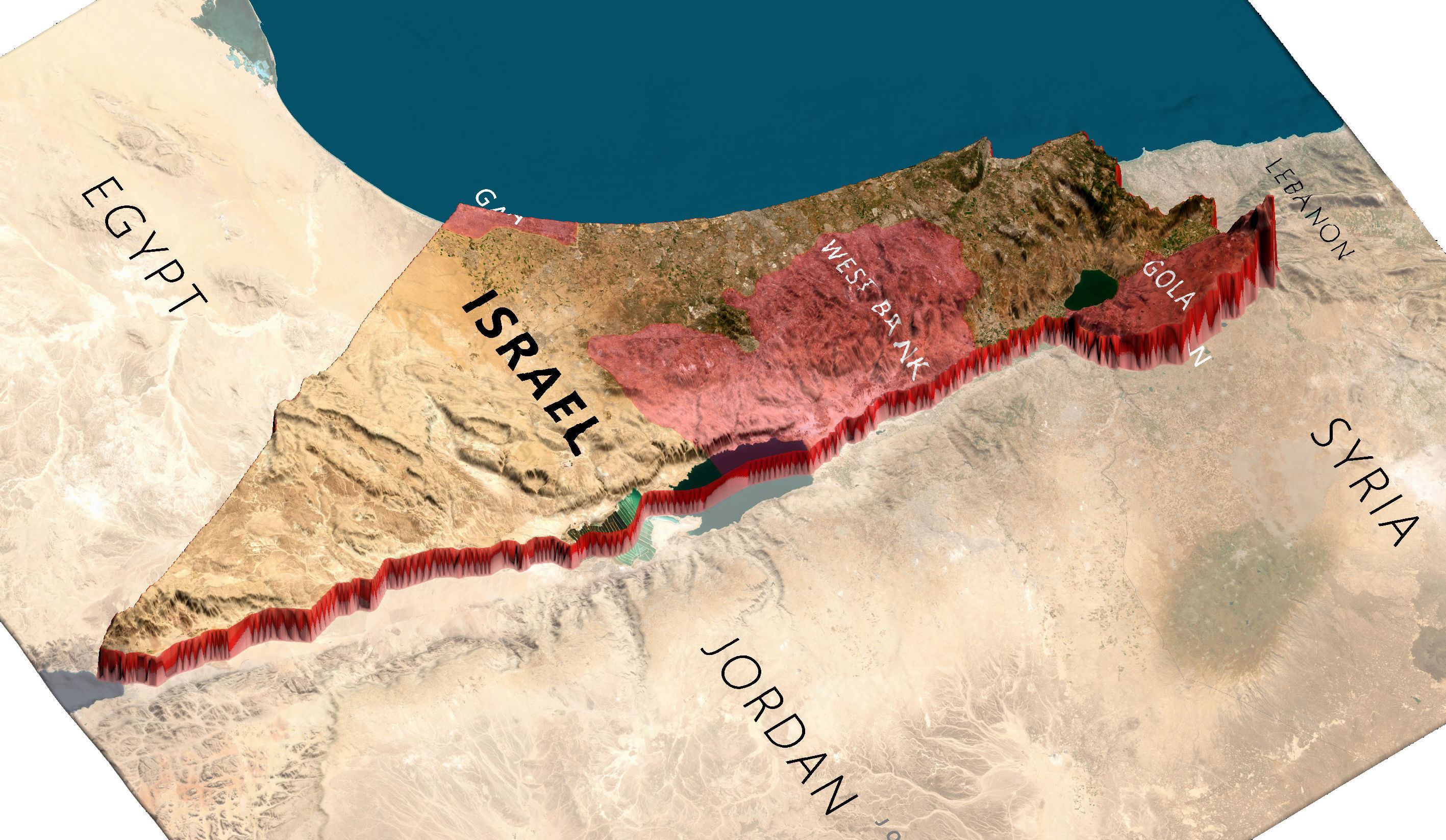 Israel Terrain Topography Elevation DEM Geography Landscape Free 3D model_3