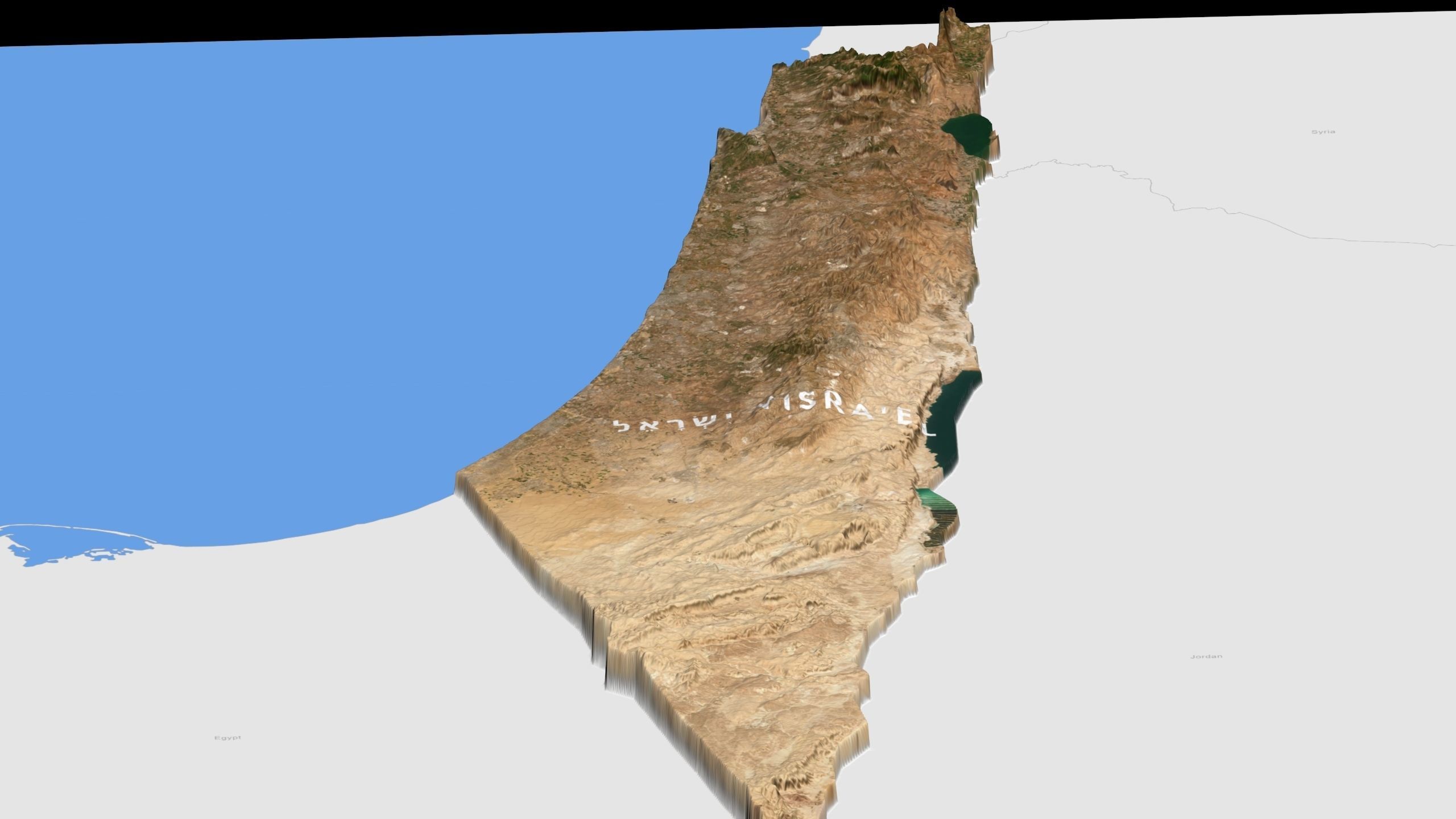 Israel Terrain Topography Elevation DEM Geography Landscape Free 3D model_9