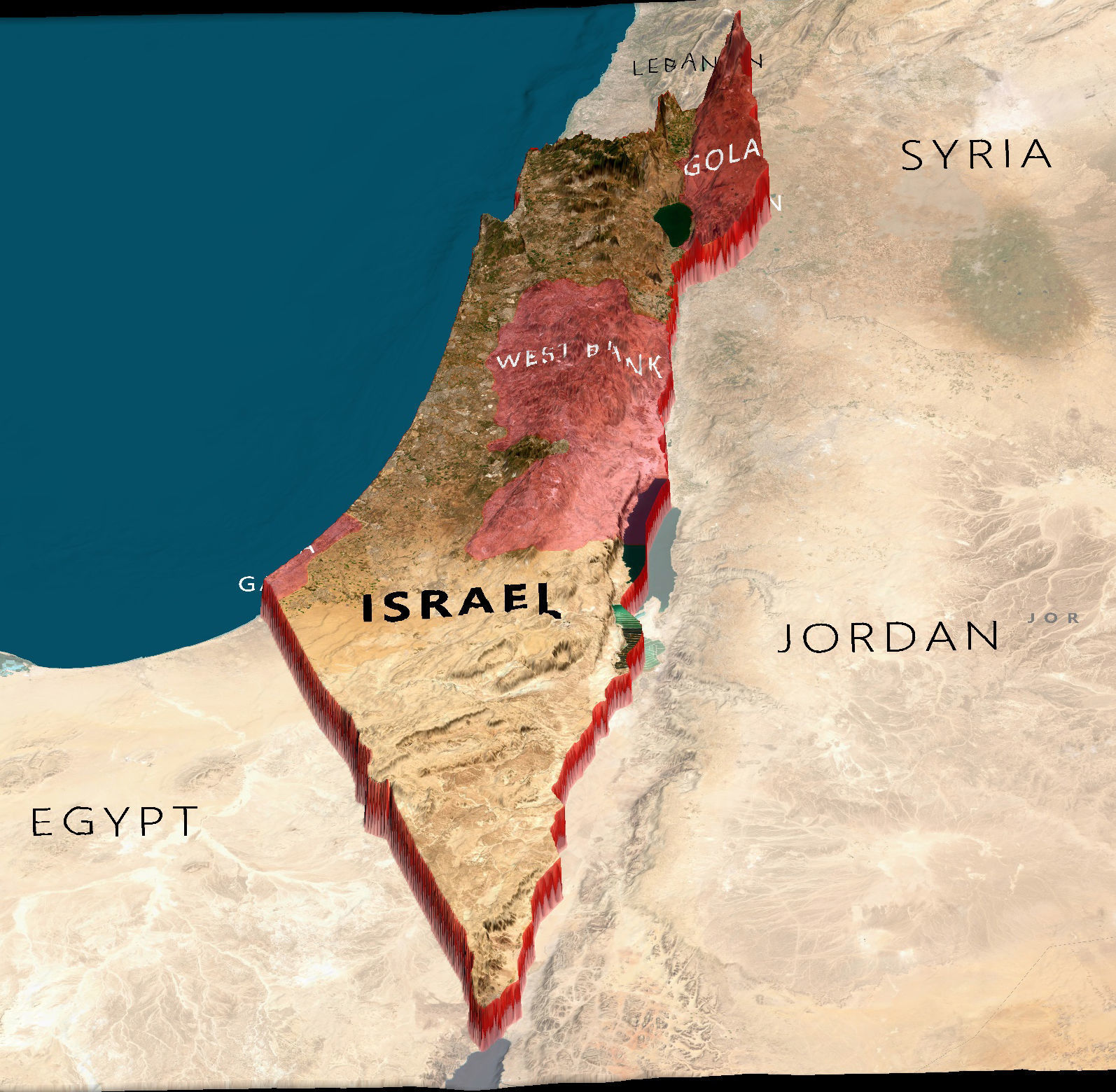 Israel Terrain Topography Elevation DEM Geography Landscape Free 3D model_1