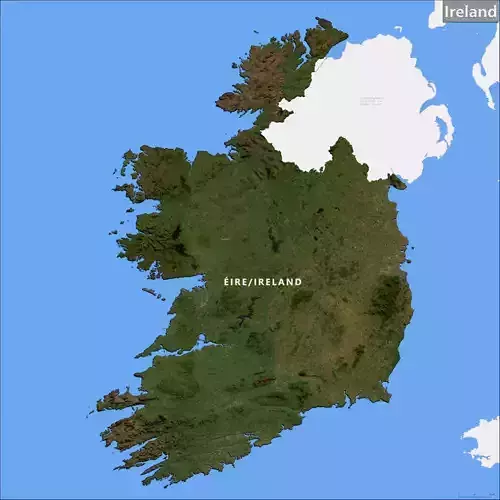 Ireland Terrain Topography Elevation DEM Geography Landscape  3D model