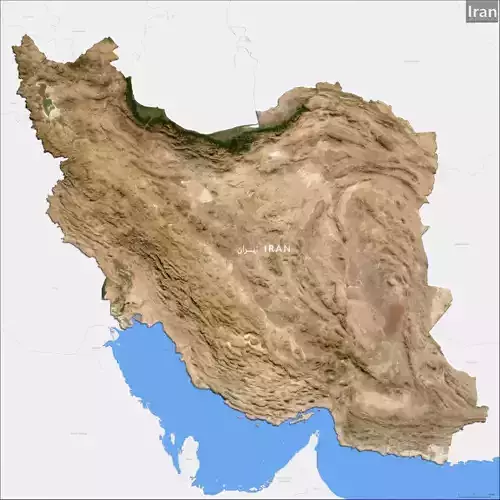 Iran Terrain Topography Elevation DEM Geography Landscape 3D model