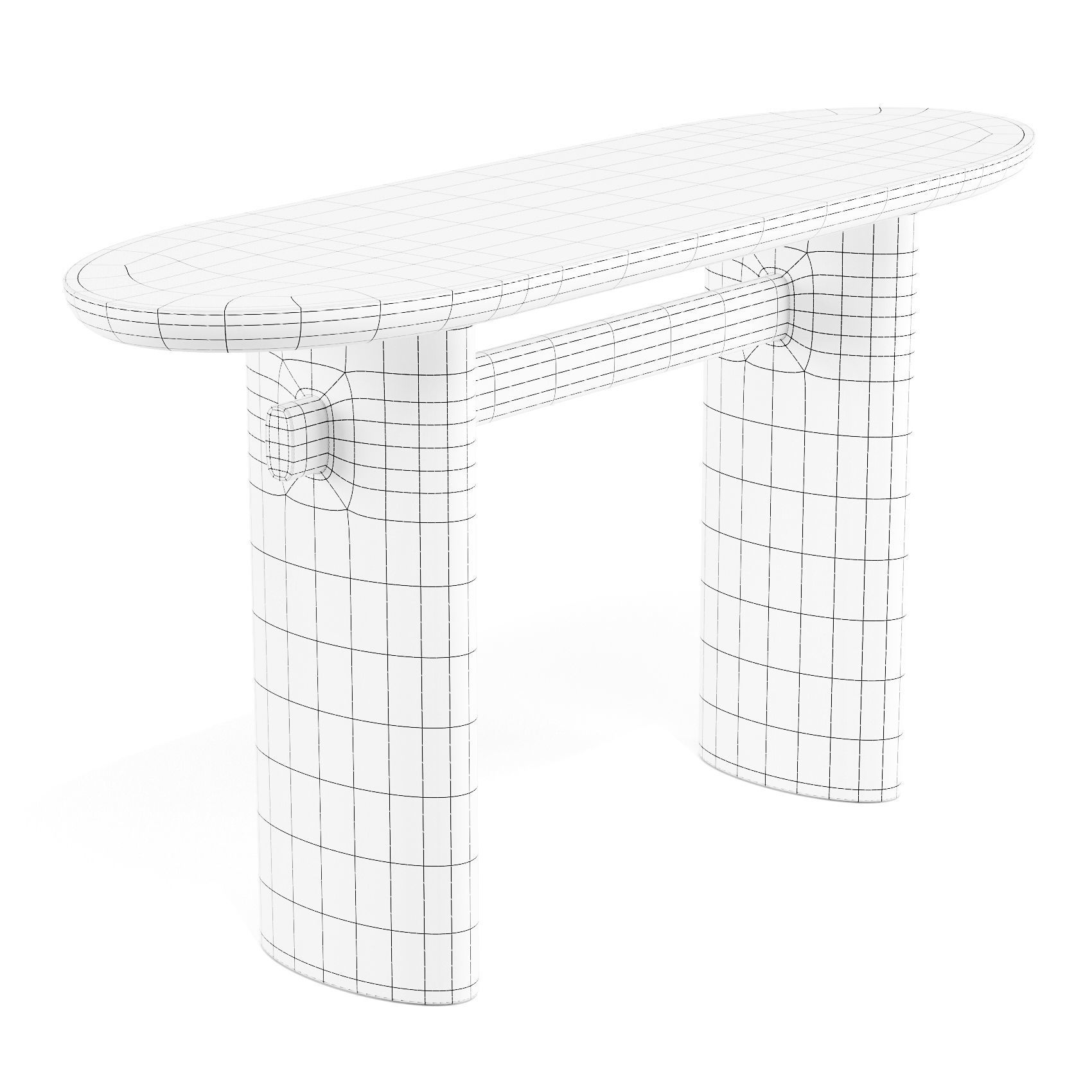 Tacchini Torii - Console Table 3D model_4