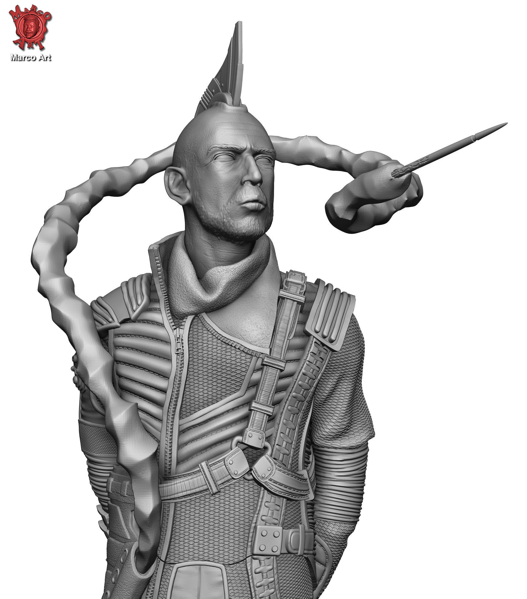 guardians of the galaxy 3 Cosmo and Kraglin 3D file 3D print model_3