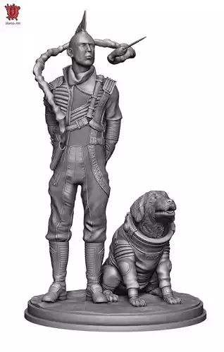 guardians of the galaxy 3 Cosmo and Kraglin 3D file 3D print model