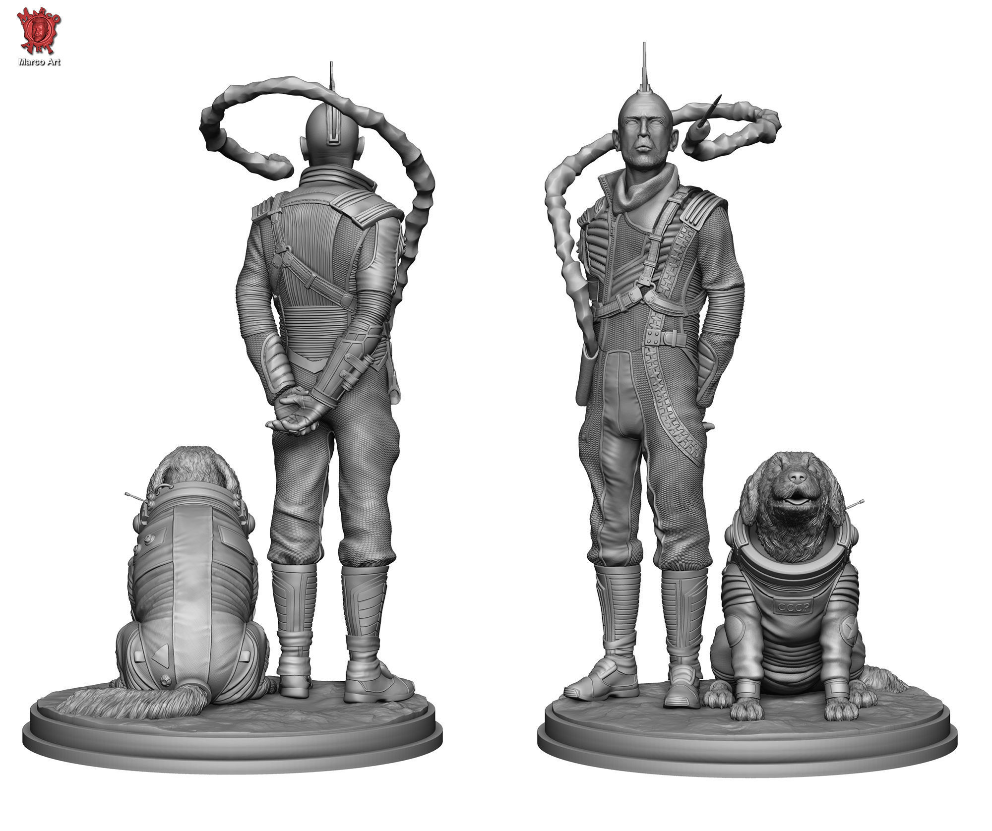 guardians of the galaxy 3 Cosmo and Kraglin 3D file 3D print model_4