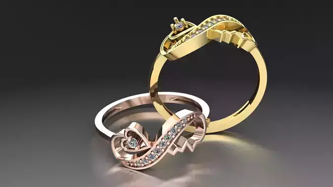 heart infinity ring