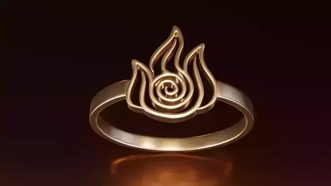 ATLA Fire symbol ring