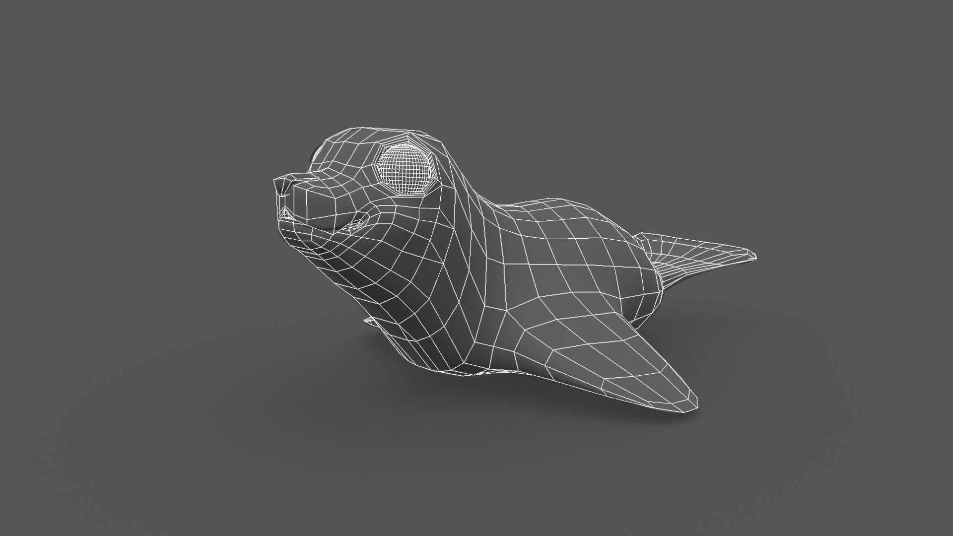 Seal cute character Low-poly 3D model Low-poly 3D model_8