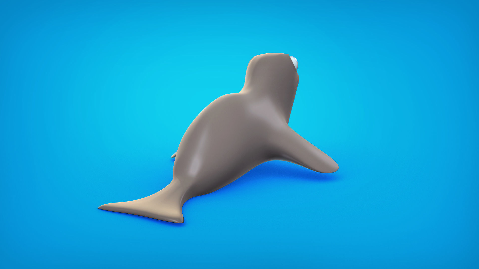Seal cute character Low-poly 3D model Low-poly 3D model_4