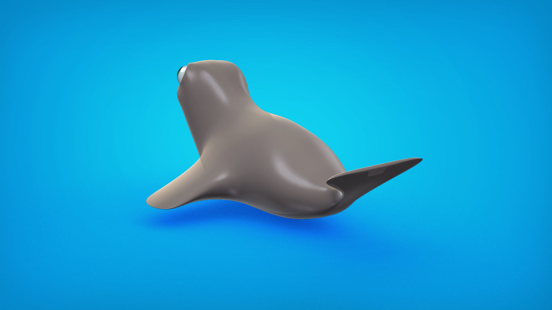 Seal cute character Low-poly 3D model Low-poly 3D model_3
