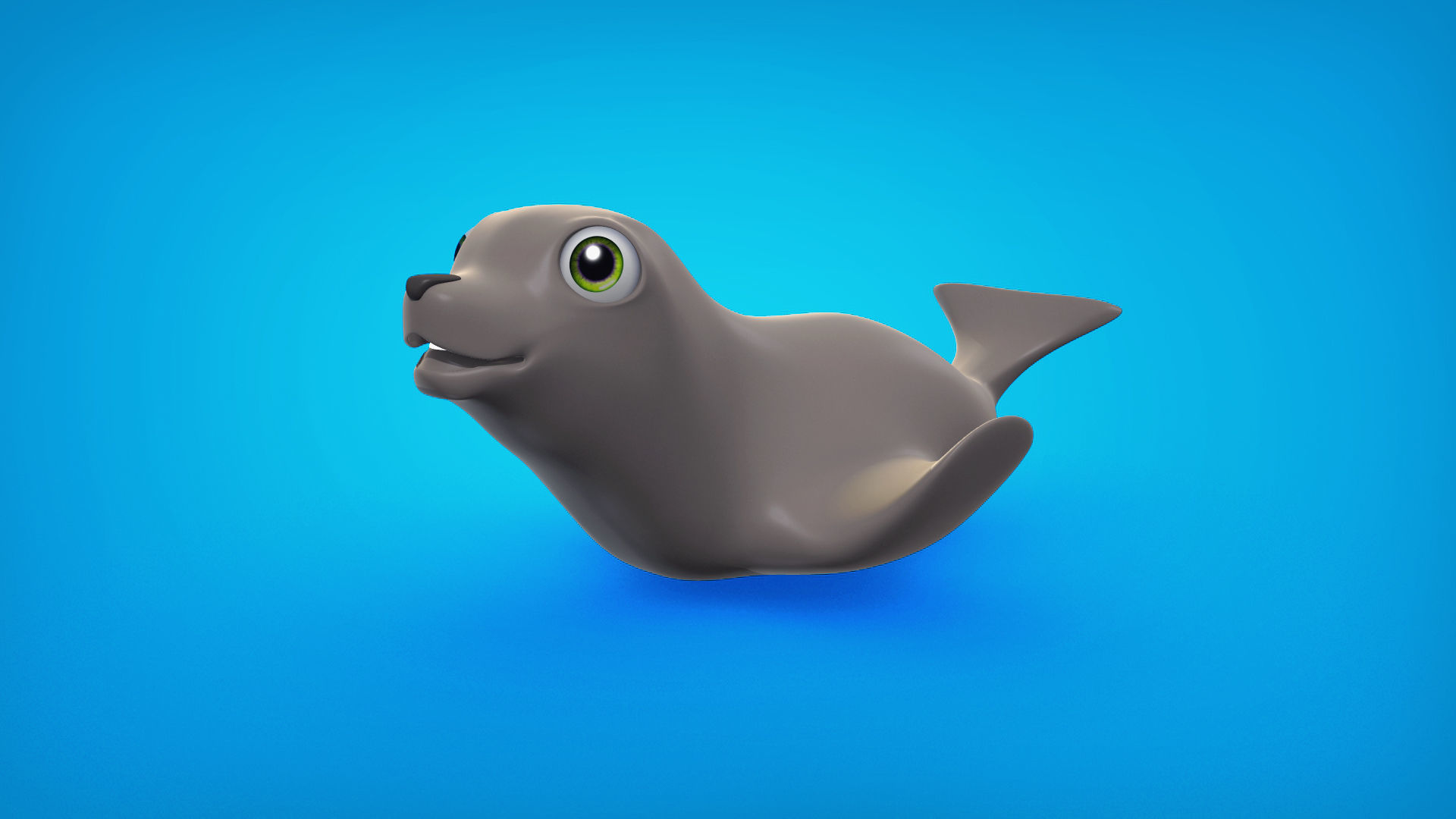Seal cute character Low-poly 3D model Low-poly 3D model_1