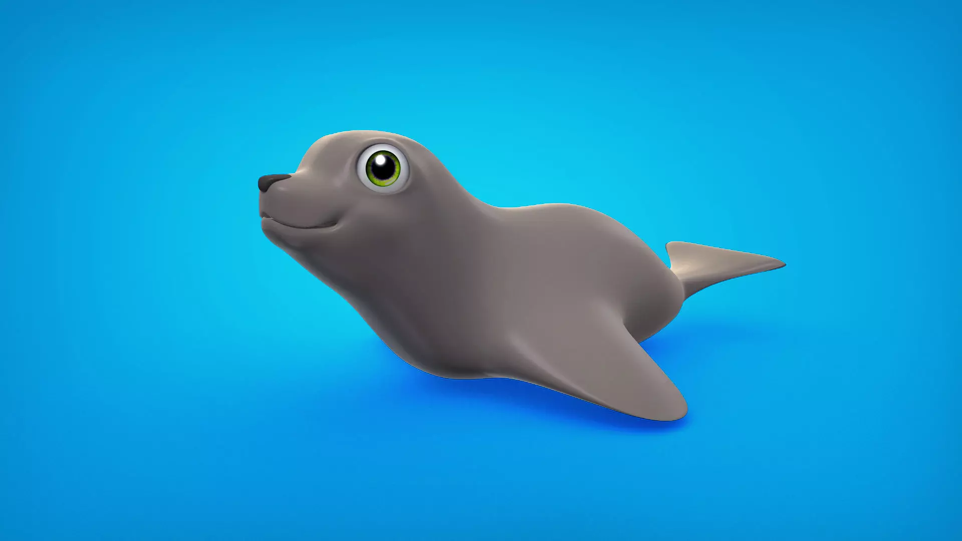 Seal cute character Low-poly 3D model Low-poly 3D model_0